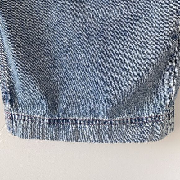 A.LAB Blue Denim with Pink Stitching Super Wide Leg sz 10 W32 Y2K Street - Picture 3 of 16